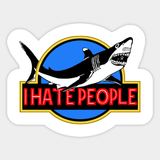 Shark Hate People Sticker